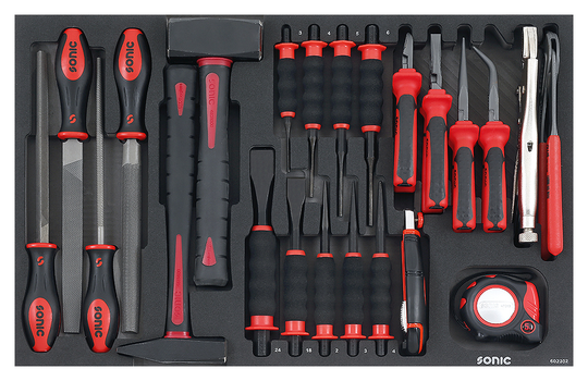 Sonic Hammer, Files, Pliers & Chisel Set (German) 23-Piece 602302