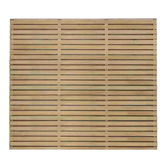 Forest Garden 4'11'' x 5'11'' (150 x 180cm) Pressure Treated Double Slatted Fence Panel