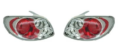 Set Tail Lights Peugeot 206 Excl. CC / SW - Chrome DL PER01 AutoStyle DL PER01