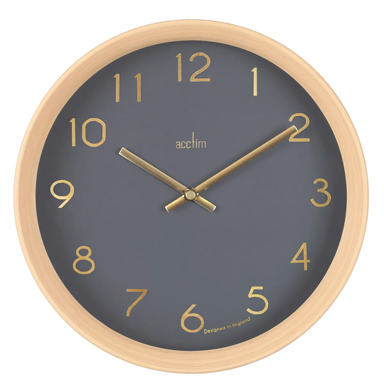 Acctim 'Upsilon' 25cm Light Wood Effect Wall Clock