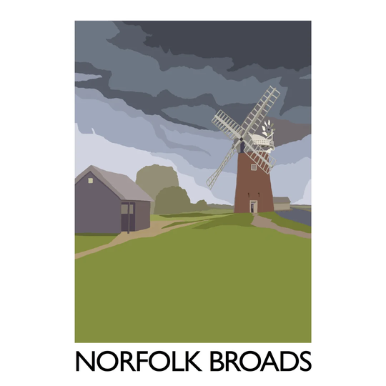 Norfolk Broads by Richard O'Neil - Graphic Art Print on Paper