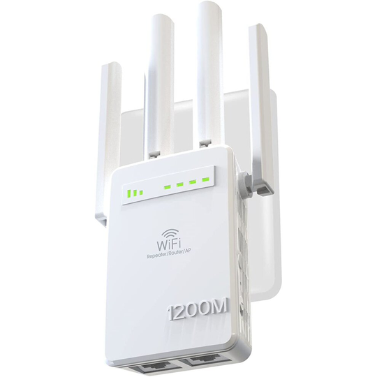 WiFi Extender 1200Mbps WiFi Range Extender Signal Booster up to 5000sq
