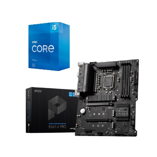 MSI B560-A PRO ATX Motherboard + Intel Core i5 11400F Processor Bundle