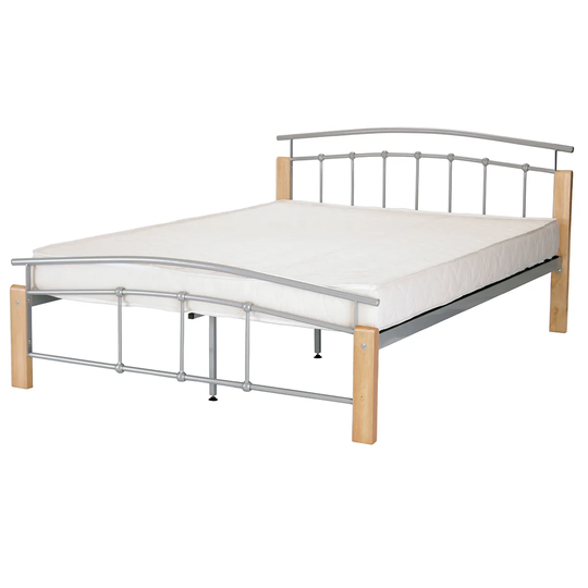 Tetras Single Bed Silver & Beech