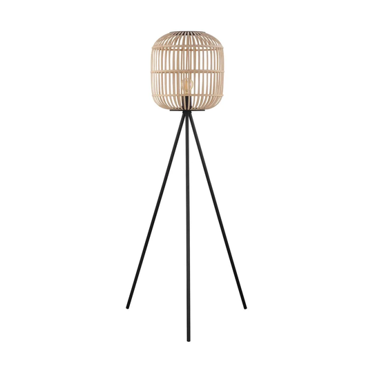 Eglo Rattan Tripod Floor Lamp