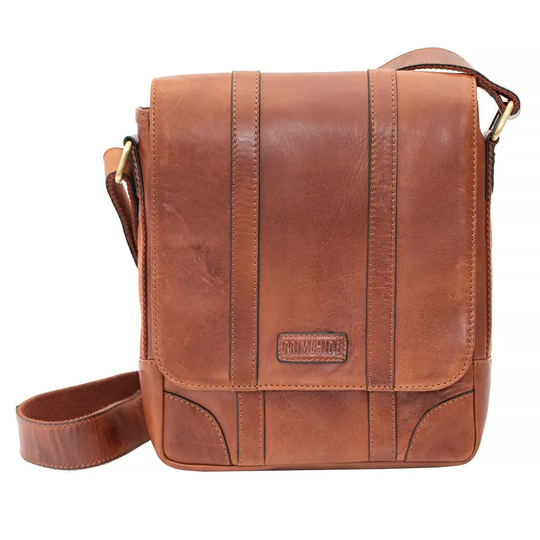 PRIMEHIDE Ridgeback Mens Small Messenger Bag - Brown