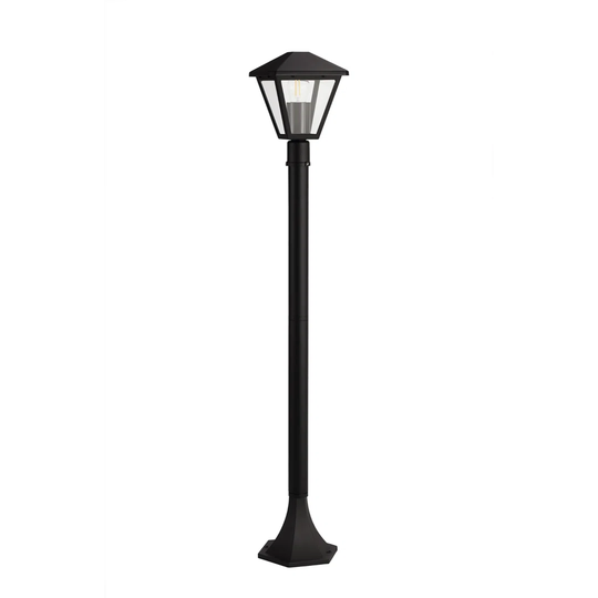 Black 1 -Light 100 cm H Hardwired Lamp Post