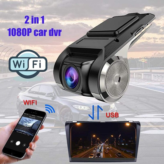 1080 Driving Video Recorder Hidden Camera Car DVR Dash Cam WIFI G-sensor Android