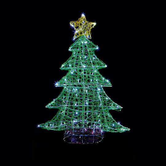 Premier Decorations 1M Soft Acrylic Tree With 120 White Twinkling LEDs