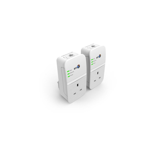 BT Broadband Extender Flex 600 Kit, Pass Through Powerline Kit