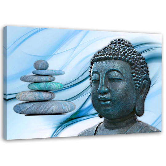 Canvas Print Buddha Stone Blue