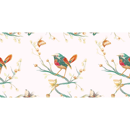 Perina Vintage Branch Birds Wallpaper