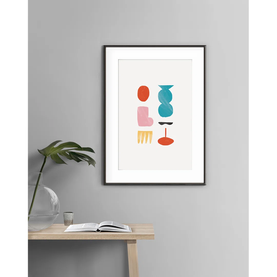 Composition Pop N.2 - Picture Frame Graphic Art Print on Paper