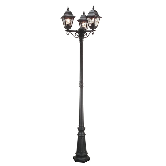 Elstead Lighting Norfolk 3 Light Lamp Post - Black