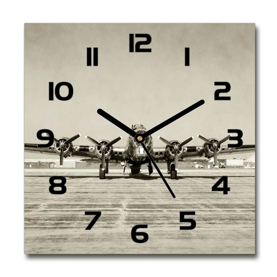 An Old Bomber Silent Wall Clock