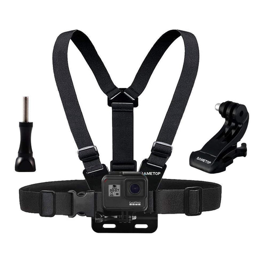Sametop Chest Mount Harness Chesty Strap Compatible with GoPro Hero 9, 8 Black, Hero 7 Black, 7 Silver, 7 White, Hero 6, 5, 4, Session, 3+, 3, 2, 1,