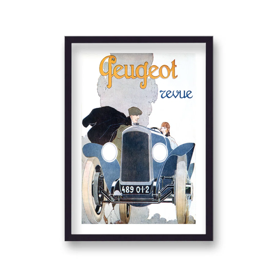 Vintage Peugeot Cars Revue Publication Print With Border