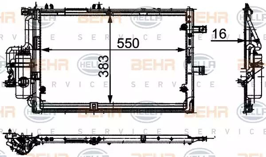 Condenser Air Conditioning 8FC351300-621 by Hella