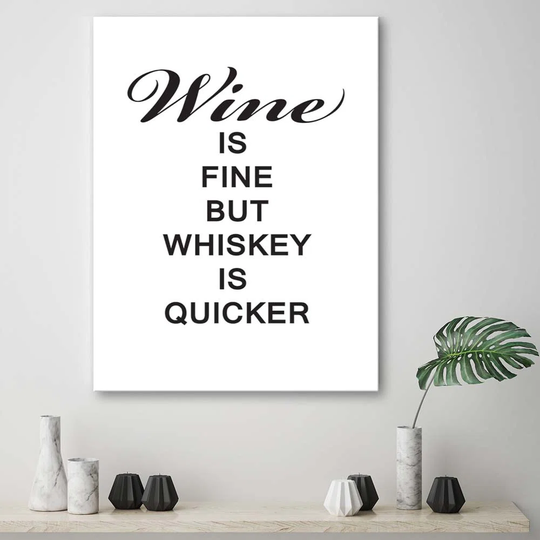 Canvas Print Whiskey Wine