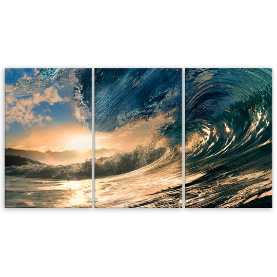Canvas Print Waves Sea Sun