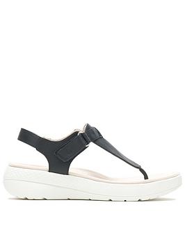 Hush Puppies Breathe Toe Post Sandals - Black