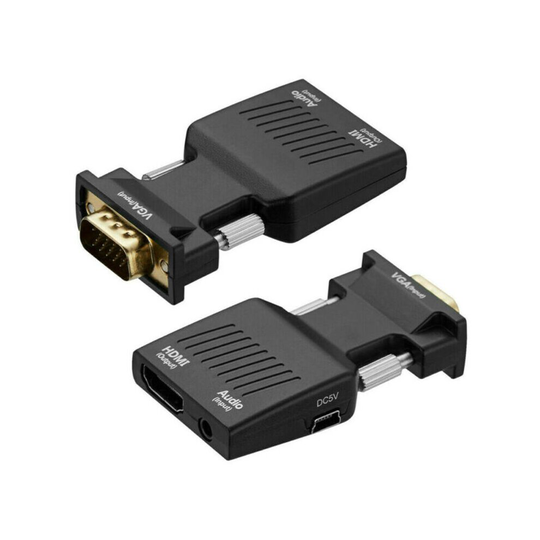 VGA To HDMI Adapter Converter Full HD 1080P Audio Video for PC Laptop to TV HDTV