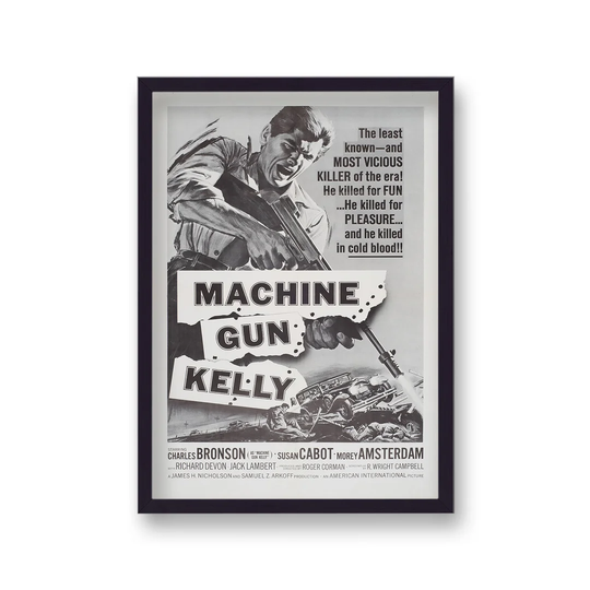 Vintage Movie Poster Machine Gun Kelly Black And White