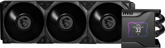 MSI MEG CORELIQUID S360 CPU AIO Cooler with LCD CPU Mount for Intel, AMD and LGA1700 Ready