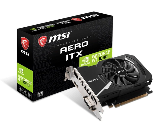 MSI GeForce GT 1030 AERO OC 2GB DDR4 Graphics Card