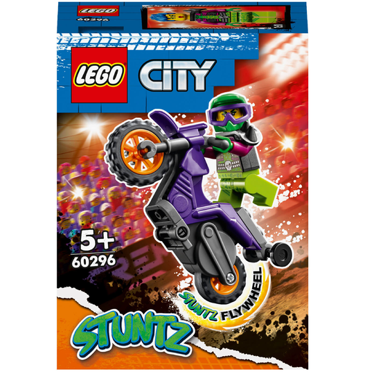 LEGO City: Stuntz Wheelie Stunt Bike Toy Motorbike Set (60296)