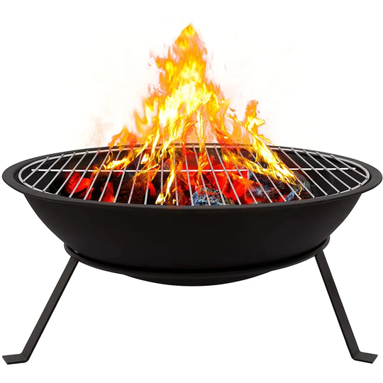 Bridgeman 26Cm H x 55Cm W Steel Charcoal Outdoor Fire Pit