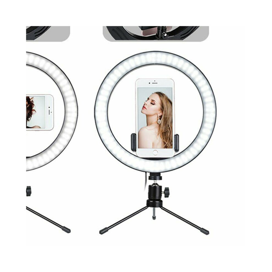 10 inch LED Ring Light Live Makeup Video Photo with Desk Tripod
