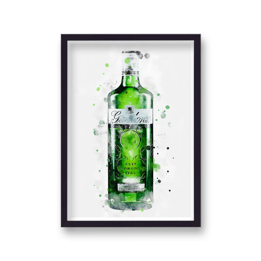 Gin Graphic Splash Gordon's Inspired by Vouvart - Picture Frame Graphic Art