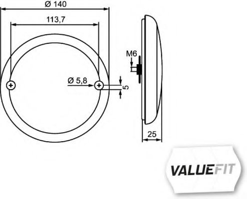 Side & Rear Lamp 2PT177696-711 by Hella