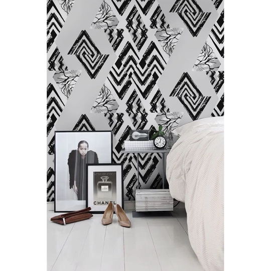 Walllpaper Roll 208X146cm Wallpaper Material With Print Mural Decoration Kitchen Livingroom Bedroom - Triangles Abstract Geometric Design