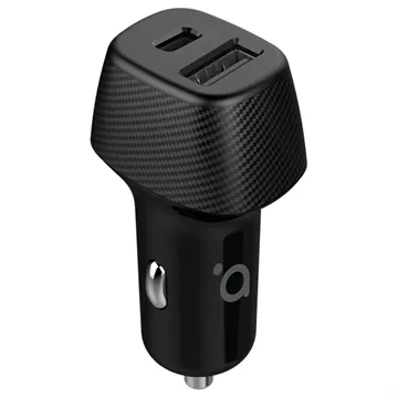 Acme CH112 Dual-Port Car Charger 18W - USB-A, USB-C - Black