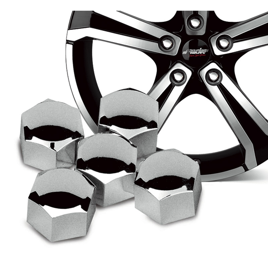 Simoni Racing Wheel nut caps - 19mm - Chrome - Set of 20 pieces SR CBC19