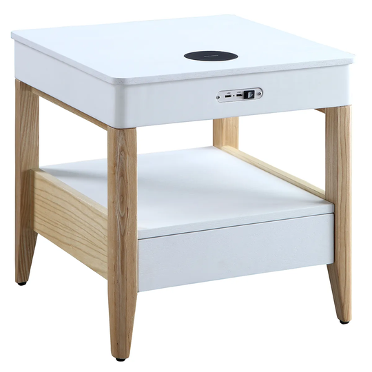 Jual San Francisco Ash/White Smart Bedside Table Wireless Charger - Ash Legs