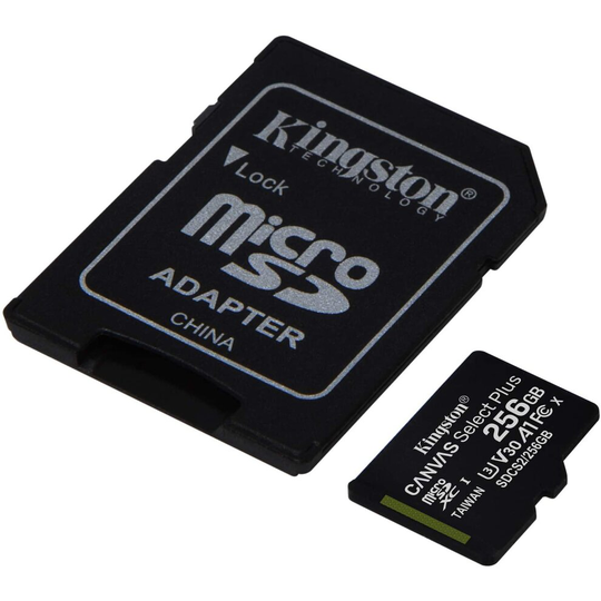 Kingston Canvas Select Plus microSD Card SDCS2/256 GB Class 10