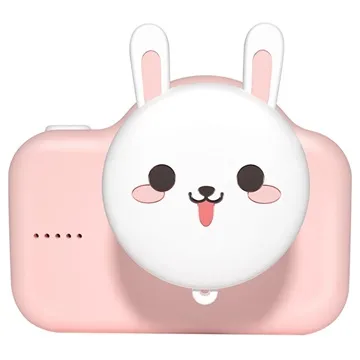 Cute Zoo Dual-Lens Kids Digital Camera with 32GB Memory Card - 20MP - Rabbit
