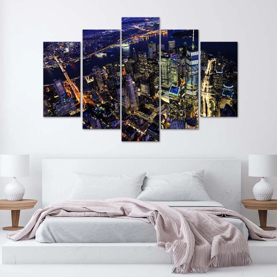 Canvas Print New York Skyline City Night