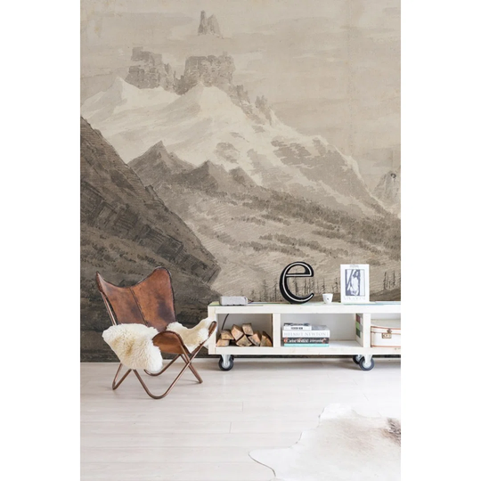 Walllpaper Roll 360X250cm Mural Decoration Wallpaper Material With Print Kitchen Livingroom Bedroom - Sketched Mountains