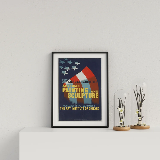 Vintage Poster American Painting And Sculpture