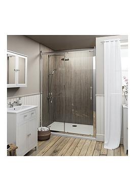 The Bath Co. 8Mm Traditional Sliding Shower Door With Shower Tray And Waste &Ndash; 170 X 70 Cm