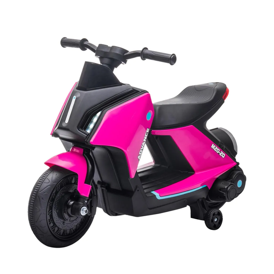 Reiten Kids Electric Motorcycle Ride-On Toy with 6V Battery Power - Pink