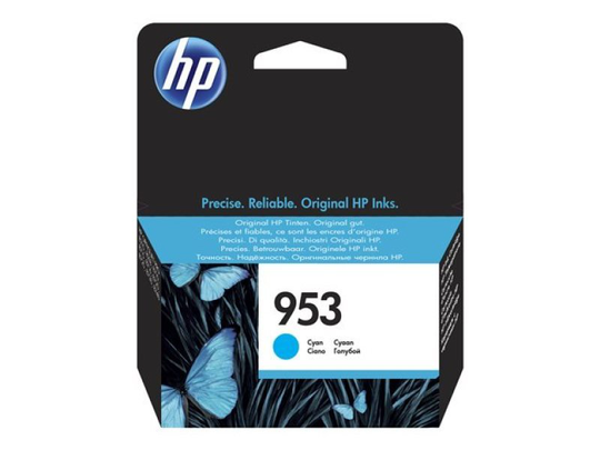 HP 953 Cyan Original Ink Cartridge - Standard Yield 700 Pages - F6U12AE