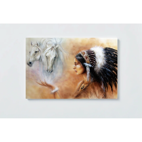 Indian Motif Magnetic Wall Mounted Cork Board