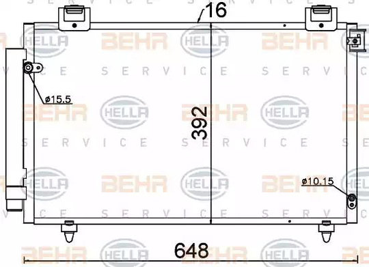 Condenser Air Conditioning 8FC351318-731 by Hella