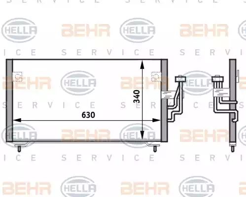 Condenser Air Conditioning 8FC351024-151 by Hella