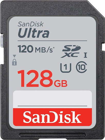 SanDisk Ultra 128GB SDXC Memory Card 120MB/s